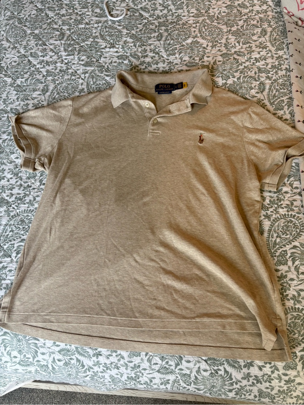Ralph Lauren Polo Slim Fit Men's Polo Shirt - Beige